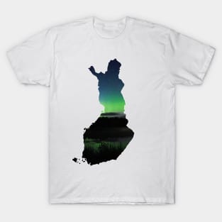 Green map of finland T-Shirt